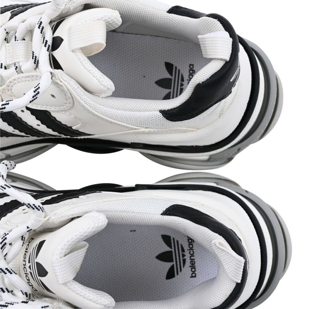 Balenciaga x Adidas Triple S Sneakers in White Polyester - Picture 9 of 11